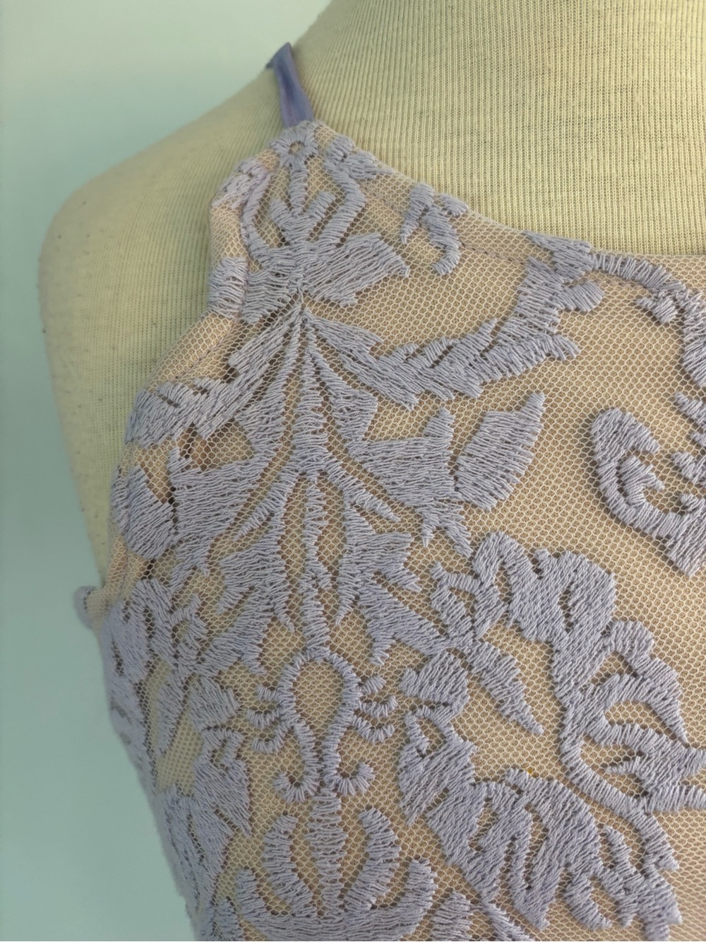 Hello Molly Lilac Lace Halter Mini Dress - Picture 2 of 6